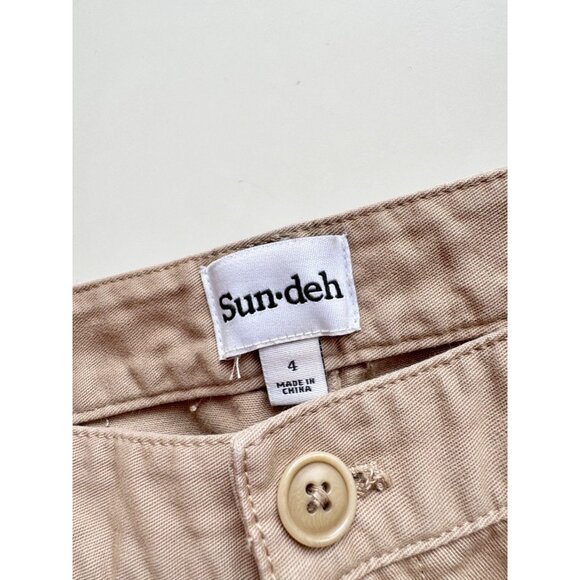 Aritzia SUNDAY BEST New Jaden Khaki Cotton Twill Straight Chino Pants, Size 4 - Picture 7 of 14